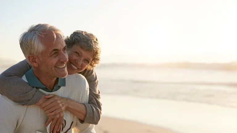 Pareja feliz Apnea del Sueño