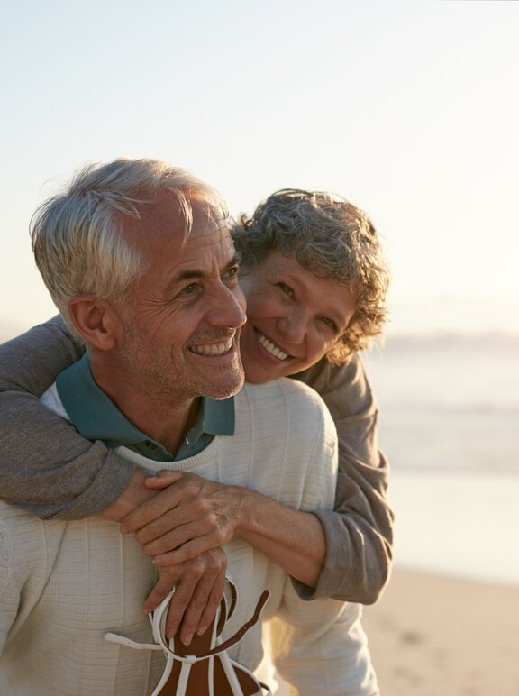 Pareja feliz Apnea del Sueño